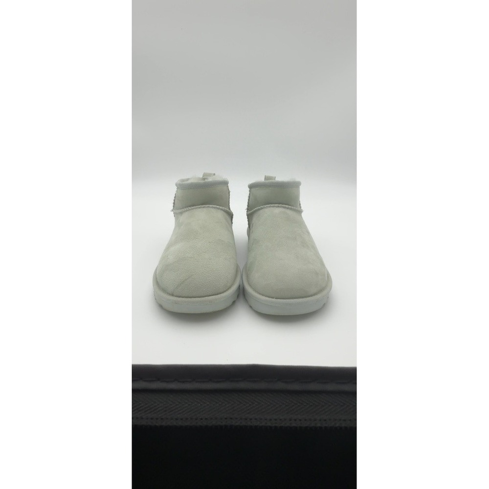 UGG Classic Ultra Mini Boot Women 8 Ice Blue Good Suede Shearling 1116109